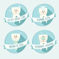 concept of healthy teeth icon set vector illustration flat design N2