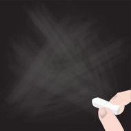 Hand writing on a blackboard Vector