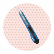 stationary utility knife theme elements vector eps N20