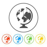 geography school earth globe web icon vector illustration N7