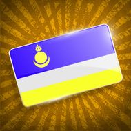 Flag of Buryatia with old texture
