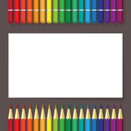 flat vector multicolored colorful paint pencils