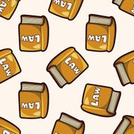 law book cartoon seamless pattern background N3