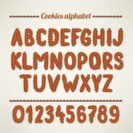 Latin alphabet with cookies