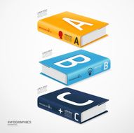 modern infographic Template with book N3