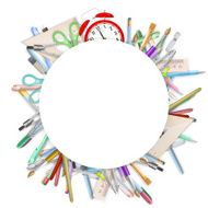 School supplies on white EPS 10 N3