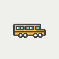 School bus thin line icon N4