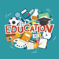 education elements background flat design