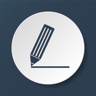 Flat icon of notes N6