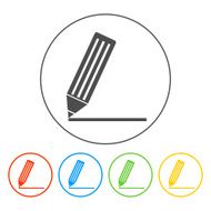 Flat icon of notes N7