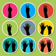 Black hands counting from 1 to 9 N2