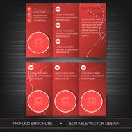 Business tri-fold flyer template brochure or cover design N4