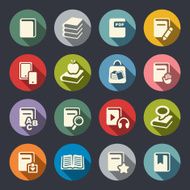 Book flat icons