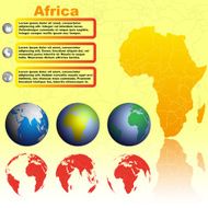 Africa map on yellow background vector