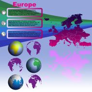 Europe map on blue background vector N2