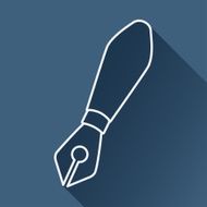 Vector fountain pen icon Eps10 N8
