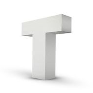 white letter T