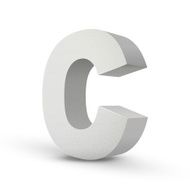 white letter C