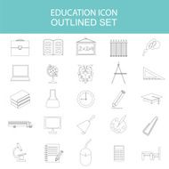 Set education icons N3
