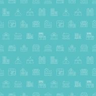 Building line icon pattern set N2