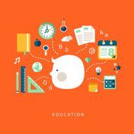 flat design concept of education N2