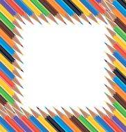 frame of colored pencils N5