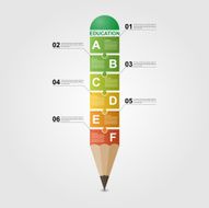 Education pencil Infographic design template
