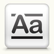 Square Button with Alphabet A