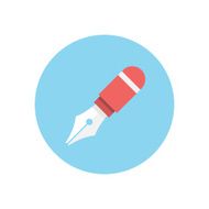 Flat modern vector icon pen