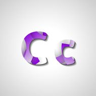 Colorful letter alphabet N123