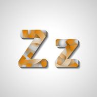 Colorful letter alphabet N124
