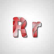 Colorful letter alphabet N132
