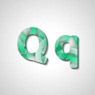 Colorful letter alphabet N133