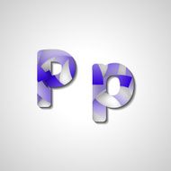 Colorful letter alphabet N134