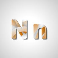 Colorful letter alphabet N136