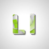 Colorful letter alphabet N138