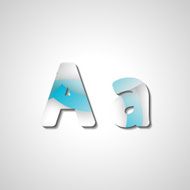 Colorful letter alphabet N141