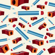 School supplies seamless pattern N2