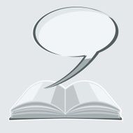 Open book &amp; speech bubble N2