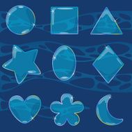 Different shaped bubbles in water
