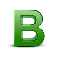 3d green letter B N2