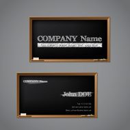 Business card chalkboard design