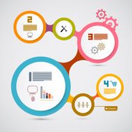Web Template - Circle Paper Vector Infographic Layout
