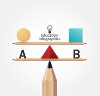 Creative infographics education pencil concept