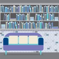 Reading Seat In Front Of A Bookcase N3