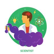 Scientist vector illustration