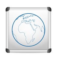 whiteboard world globe