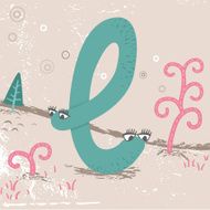 Cute alphabet Letter L