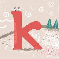Cute alphabet Letter K