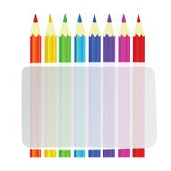 Colorful pencils vector background N5